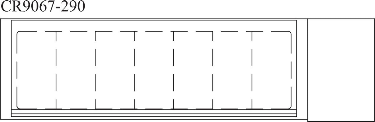 Randell - 67" Refrigerated Countertop Pan Rail With Hinged Cover - CR9067-290 (Special Order 4-6 Weeks)