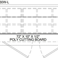 Randell - 72" Stainless Steel Mega Top Forced Air Sandwich Prep Table - PT72-30W-L (Special Order 4-6 Weeks)