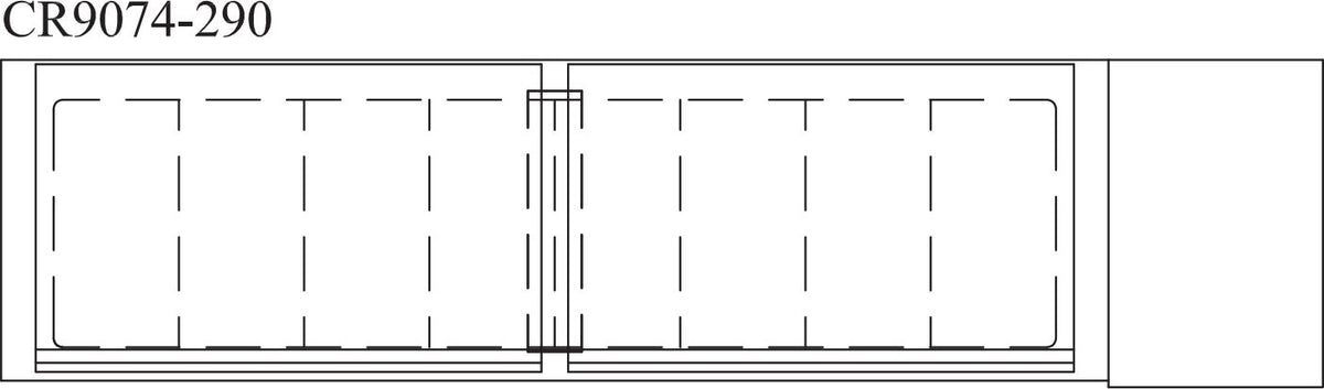 Randell - 74" Refrigerated Countertop Pan Rail With Hinged Cover - CR9074-290 (Special Order 4-6 Weeks)