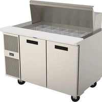 Randell - 84" Stainless Steel Mega Top Forced Air Sandwich Prep Table - PT84-36W-L (Special Order 4-6 Weeks)