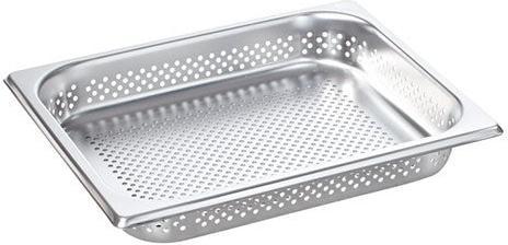 Rational - 2.2 Deep", 1/1 Gastronorm Perforated Stainless Steel Steam Pan - 6015.1165