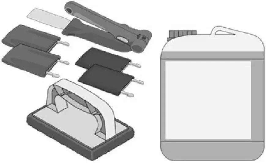 Rational - 2.65 Gallon Cleaning Kit with Cleaning Arm and Pads - 60.73.920