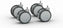 Rational - Casters Kit for Size 2-XS and 2-S - 60.31.433