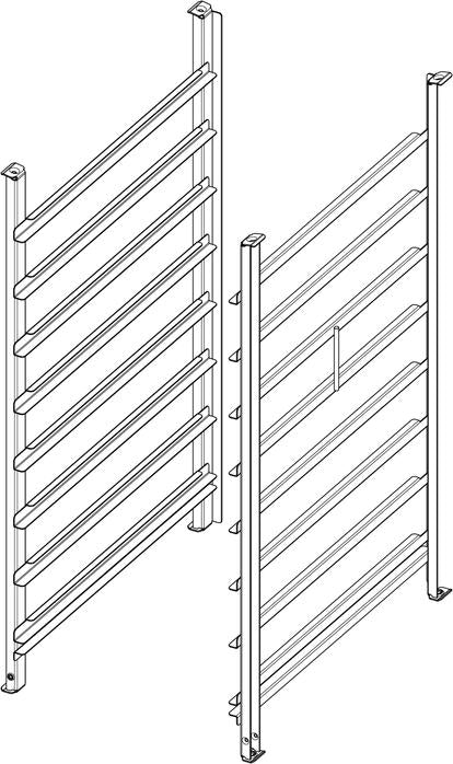 Rational - Hinging Rack 8 Rails for 10-Half Size Pro/Classic - 60.11.547