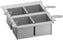 Rational - Portion Basket Kit with 4 Solid Baskets, 4 Perforated Baskets, 4 Lids, and 2 Frames - 60.76.407