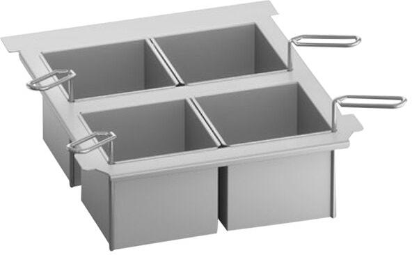 Rational - Solid Four Portion Baskets with Lid and Frame for iVario 2-XS Tilt Skillets - 60.75.978