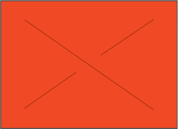 Red Blank Two-Line Cross-Cut Pricemarker Label, 20/cs - 2216-07040