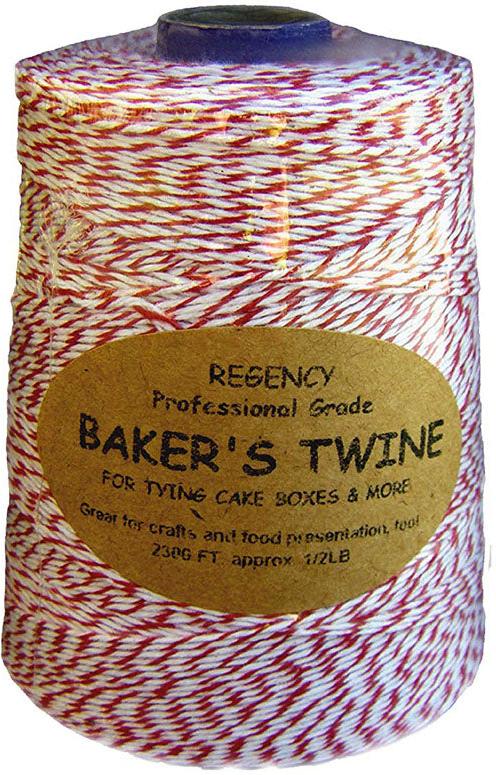 Regency Wraps - 1/2 lb Cone Red & White Baker's Twine - RW1627