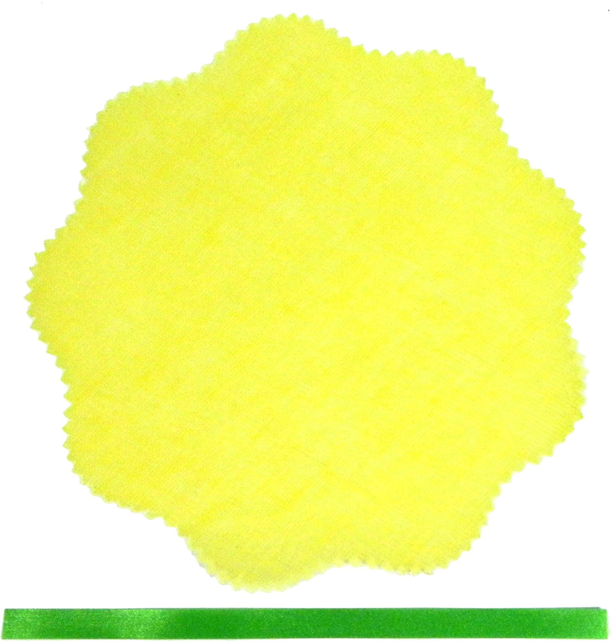 Regency Wraps - Lemon Wraps Yellow with Green Ribbon, Pack of 100 - RW200