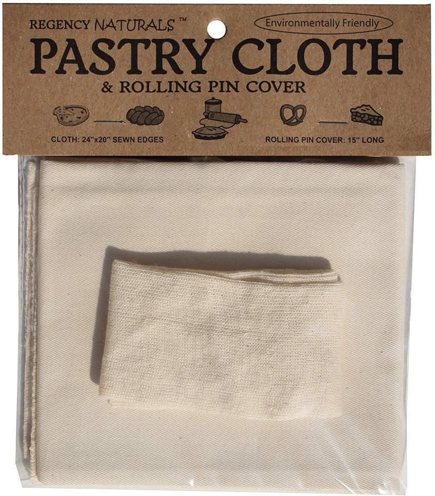 Regency Wraps - Natural Pastry Cloth & Rolling Pin Cover, Set of 2 - RW1050N