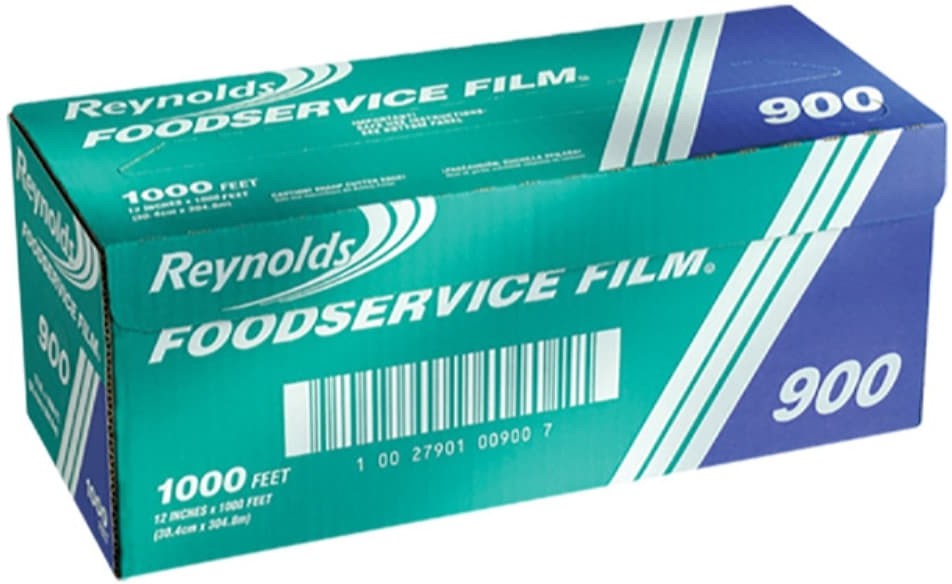 Reynolds Wrap - 12" x 1000 ft Food Service Plastic Film Wrap with Metal Serrated Cutter, 1000ft/rl - 900