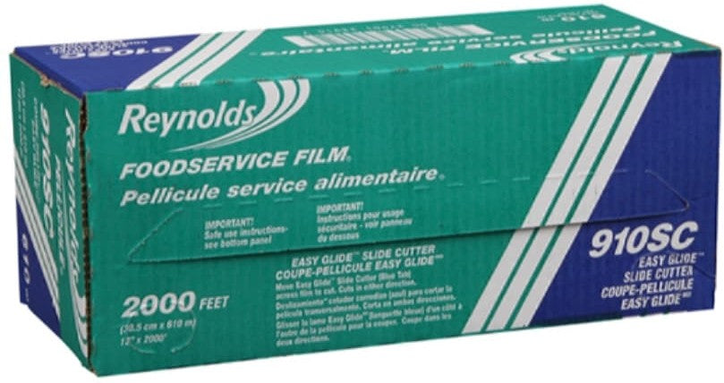 Reynolds Wrap - 12" x 2000 ft Food Service Plastic Film Wrap with Slide Cutter, 2000ft/rl - 910SC (Special Order Item)