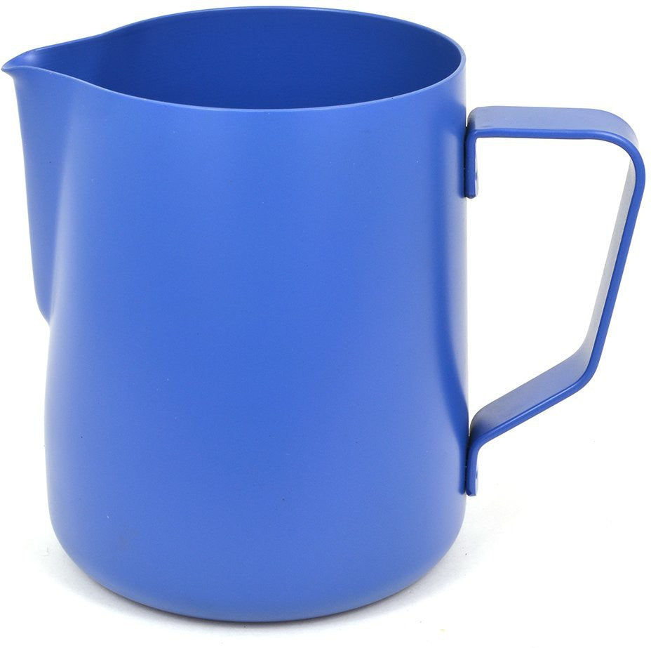 Rhino - 12 Oz (360ml) Blue Stealth Milk Pitcher - RHBLUE12Oz - Special Order Item, ETA 4-6 Weeks