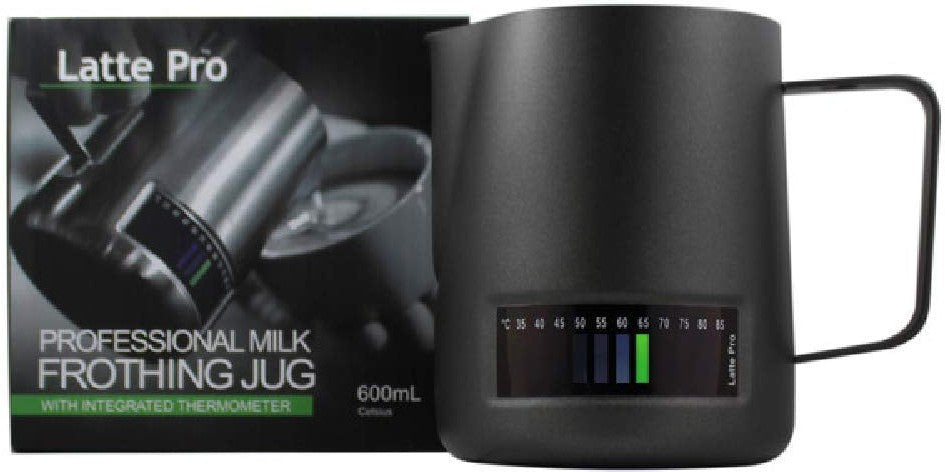 Rhino - 16 Oz Black Stainless Steel Latte Pro Milk Jug - LP480-BK - Special Order Item, ETA 4-6 Weeks