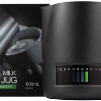 Rhino - 16 Oz Black Stainless Steel Latte Pro Milk Jug - LP480-BK - Special Order Item, ETA 4-6 Weeks