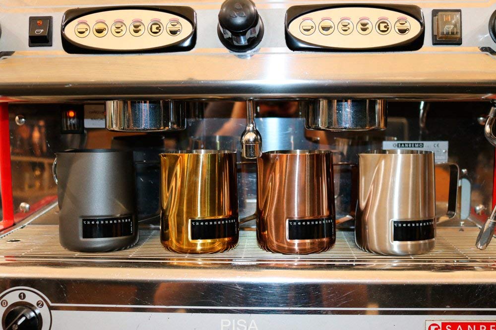 Rhino - 16 Oz Black Stainless Steel Latte Pro Milk Jug - LP480-BK - Special Order Item, ETA 4-6 Weeks