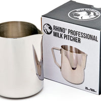 Rhino - 20 Oz (600ml) Stainless Steel Professional Milk Pitcher - RHMJ20Oz