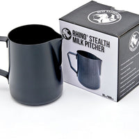 Rhino - 20 Oz (600ml) Stealth Milk Pitcher Black - RHTEF20OZ - Special Order Item, ETA 4-6 Weeks