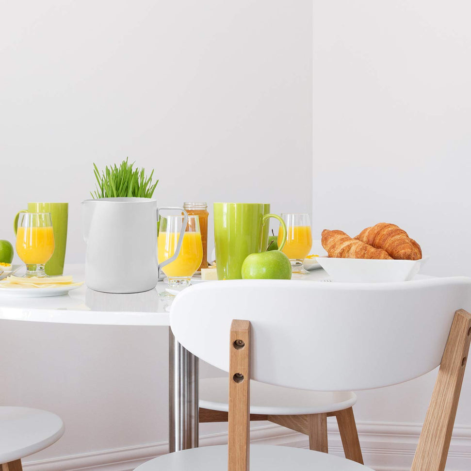 Rhino - 20 Oz (600ml) White Stealth Milk Pitcher - RHWH20Oz (Special Order Item)