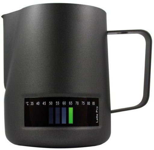 Rhino - 20 Oz Black Stainless Steel Latte Pro Milk Jug - LP600-BK - Special Order Item, ETA 4-6 Weeks