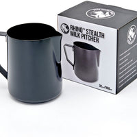Rhino - 32 Oz Black (950ml) Stealth Milk Pitcher - RHTEF32OZ - Special Order Item, ETA 4-6 Weeks
