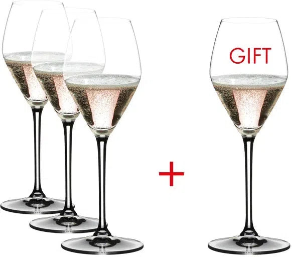 Riedel - Extreme Rose Champagne/Rose Wine Glasses, Value Gift Pack (Buy 3 Get 4) - 4411/55
