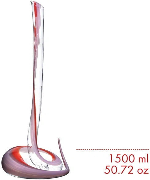 Riedel - Red and Pink Cobra Decanter - Limited Edition - 1950/25RP