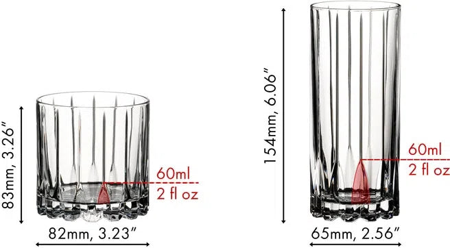Riedel - Rocks x 4 & Highball x 4 Glassware Set - 5417/57