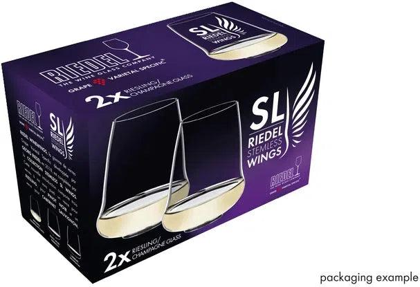 Riedel - Stemless Wings Riesling/Sauvignon/Champagne Glass, Pack of 2 - 6789/15