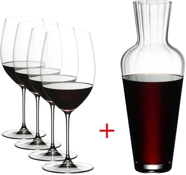Riedel - Veritas Cabernet/Merlot + Mosel Decanter, Pack of 5 - 5449/0-MOS