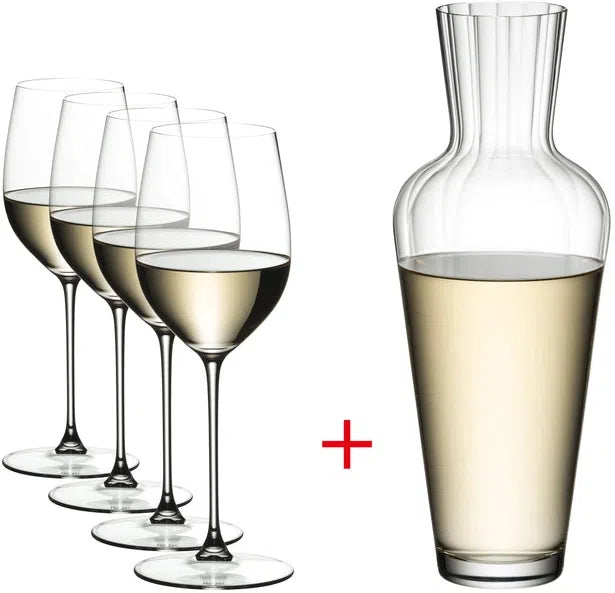 Riedel - Veritas Riesling/Zinfandel + Mosel Decanter, Pack of 5 - 5449/15-MOS