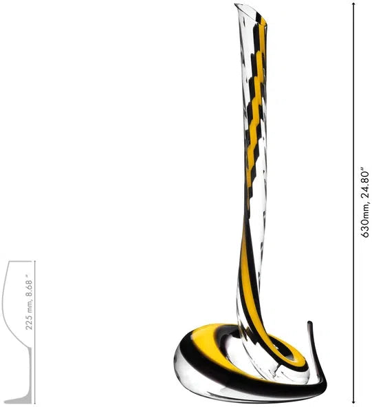 Riedel - Yellow and Black Cobra Decanter - Limited Edition - 1950/25YB