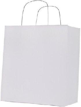RiteEarth - 13" x 6" x 15" White Paper Twist Handle Bag, 200/Cs - Celebrity - White Kraft