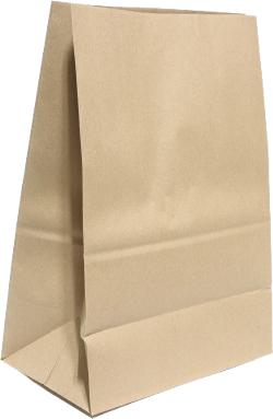 RiteEarth - 1/6 Plain Paper Barrel Bag Kraft, 400/Bn - PB665K