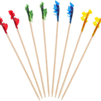 RiteEarth - 2.5" Paper Frill Wooden Pick. 1000/Bx - PF250