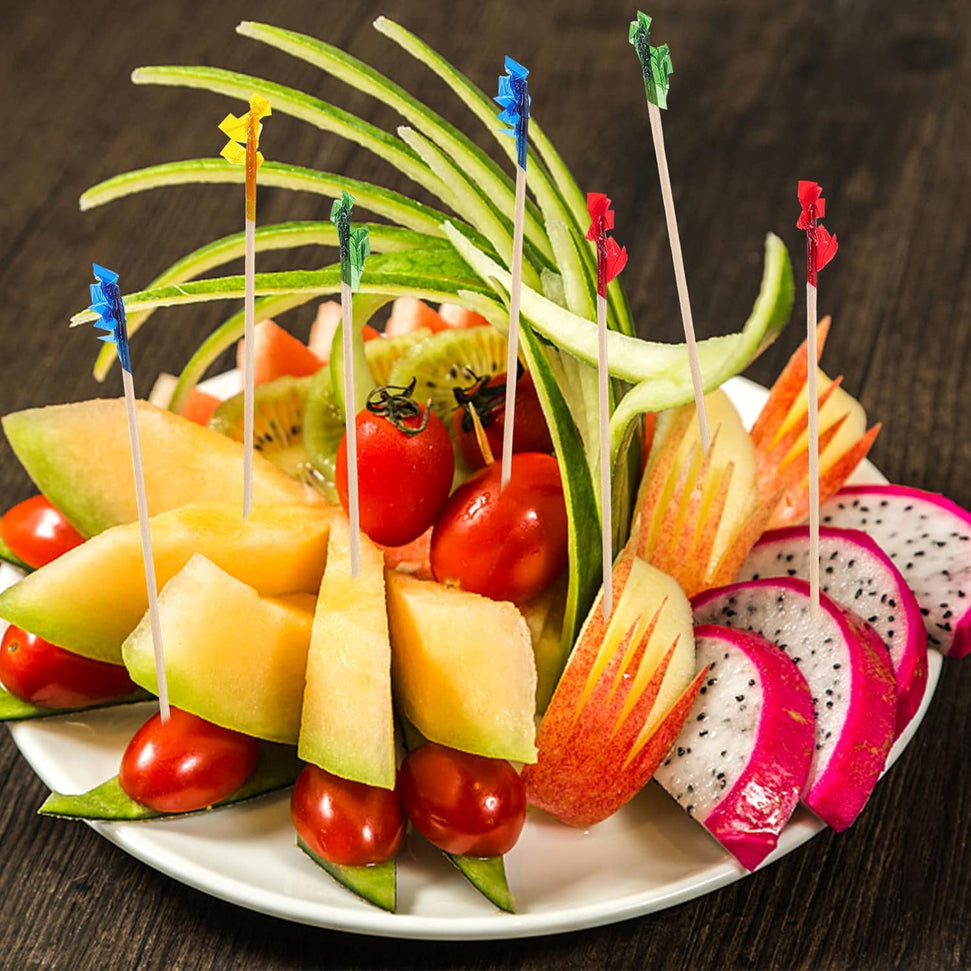 RiteEarth - 2.5" Paper Frill Wooden Pick. 1000/Bx - PF250