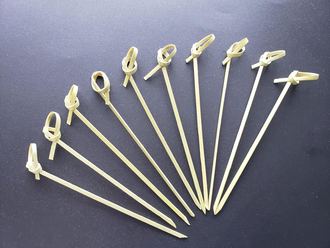 RiteEarth - 4.5" Bamboo Knot Pick, 100pcs/polybag with label, 10 bags/box - PB450