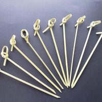 RiteEarth - 4.5" Bamboo Knot Pick, 100pcs/polybag with label, 10 bags/box - PB450
