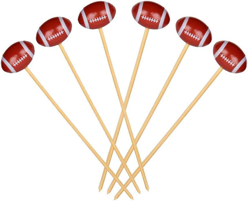 RiteEarth - 4.75" Bamboo Pick, 100pcs/bag, 10bag/box - Football - PB474