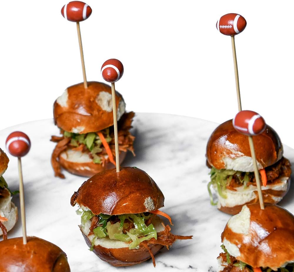 RiteEarth - 4.75" Bamboo Pick, 100pcs/bag, 10bag/box - Football - PB474