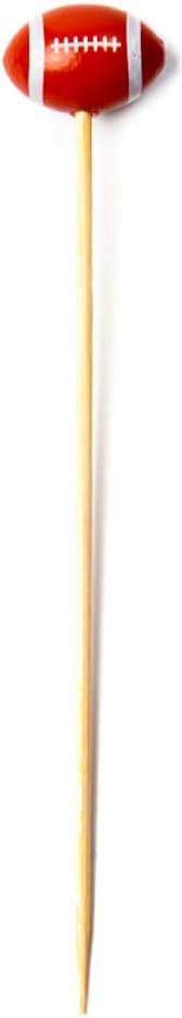 RiteEarth - 4.75" Bamboo Pick, 100pcs/bag, 10bag/box - Football - PB474