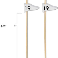 RiteEarth - 4.75" Bamboo Pick - 19th Flag, 100/Bg, 10 Bag/Bx - PB470