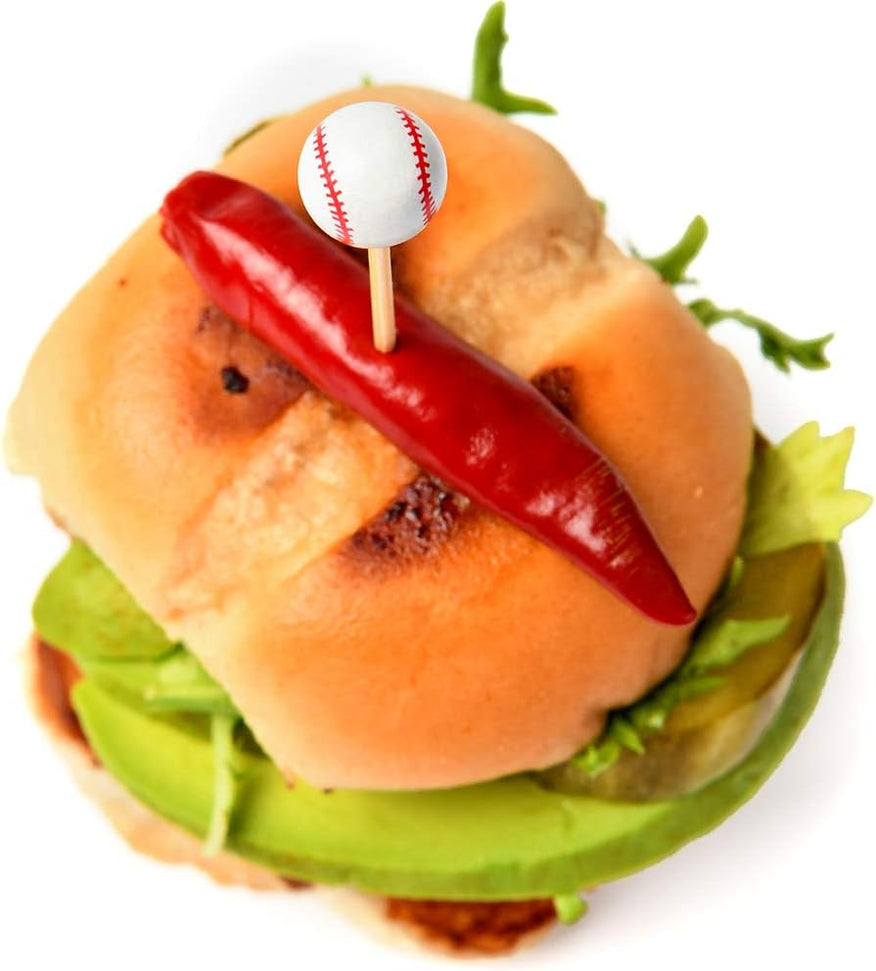 RiteEarth - 4.75" Bamboo Pick - Baseball, 100/Bg, 10 Bag/Bx - PB472