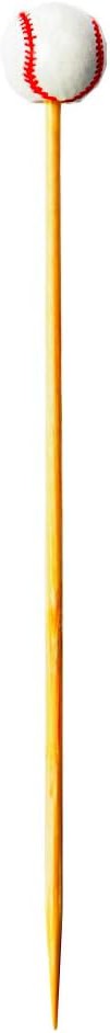 RiteEarth - 4.75" Bamboo Pick - Baseball, 100/Bg, 10 Bag/Bx - PB472