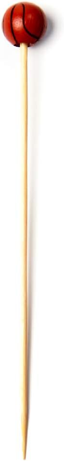RiteEarth - 4.75" Bamboo Pick - Basketball, 100/Bg, 10 Bag/Bx - PB471
