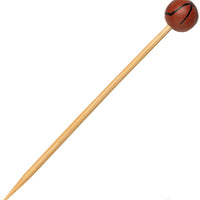 RiteEarth - 4.75" Bamboo Pick - Basketball, 100/Bg, 10 Bag/Bx - PB471