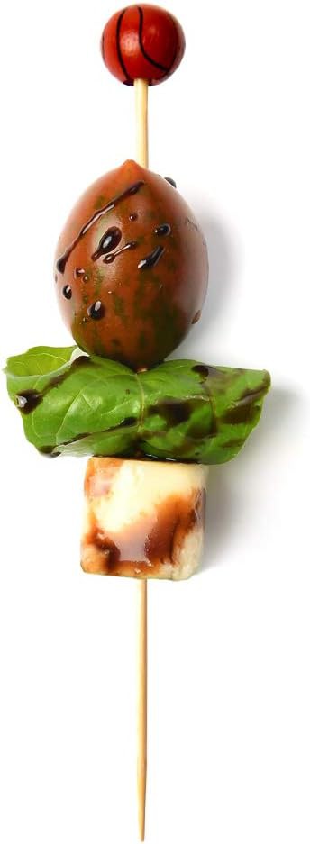 RiteEarth - 4.75" Bamboo Pick - Basketball, 100/Bg, 10 Bag/Bx - PB471