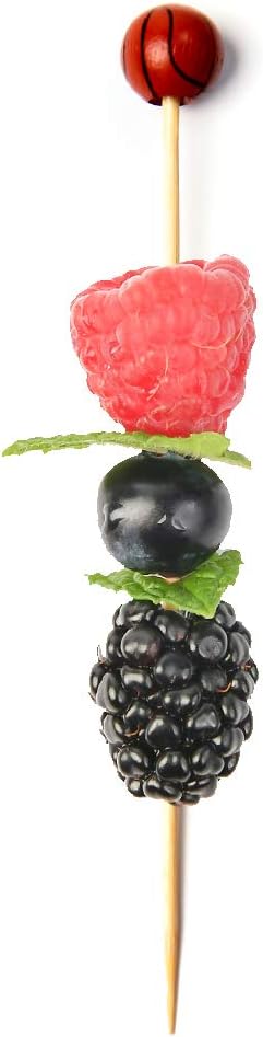 RiteEarth - 4.75" Bamboo Pick - Basketball, 100/Bg, 10 Bag/Bx - PB471