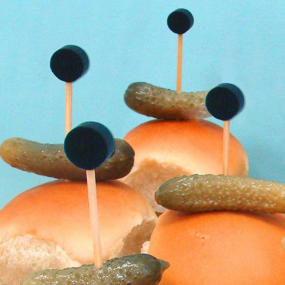 RiteEarth - 4.75" Bamboo Pick - Hocky Puck, 100/Bg, 10 Bag/Bx - PB473