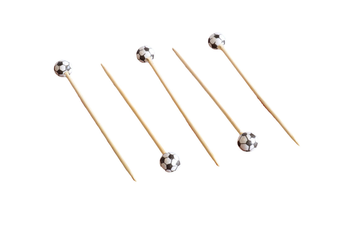 RiteEarth - 4.75" Bamboo Pick - Soccer, 100pcs/bag, 10bag/box - PB476